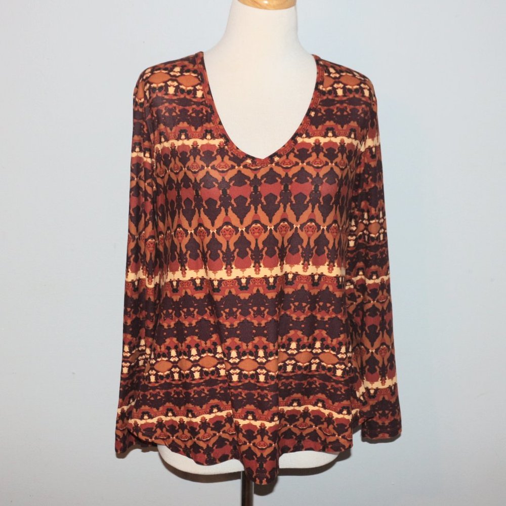 Forbidden Society Large Super Soft Long Sleeve Shirt Top EUC